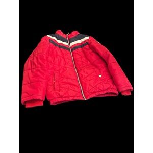 Tommy Hilfiger Youth Jacket Medium 10-12 Red White‎ Blue Puffer, See Third Pic